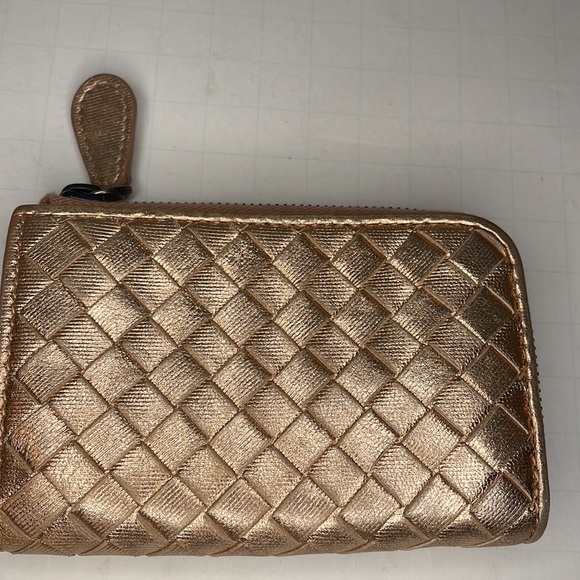 Authentic Bottega Veneta mini rose gold leather card wallet with box bag & COA - Picture 3 of 10